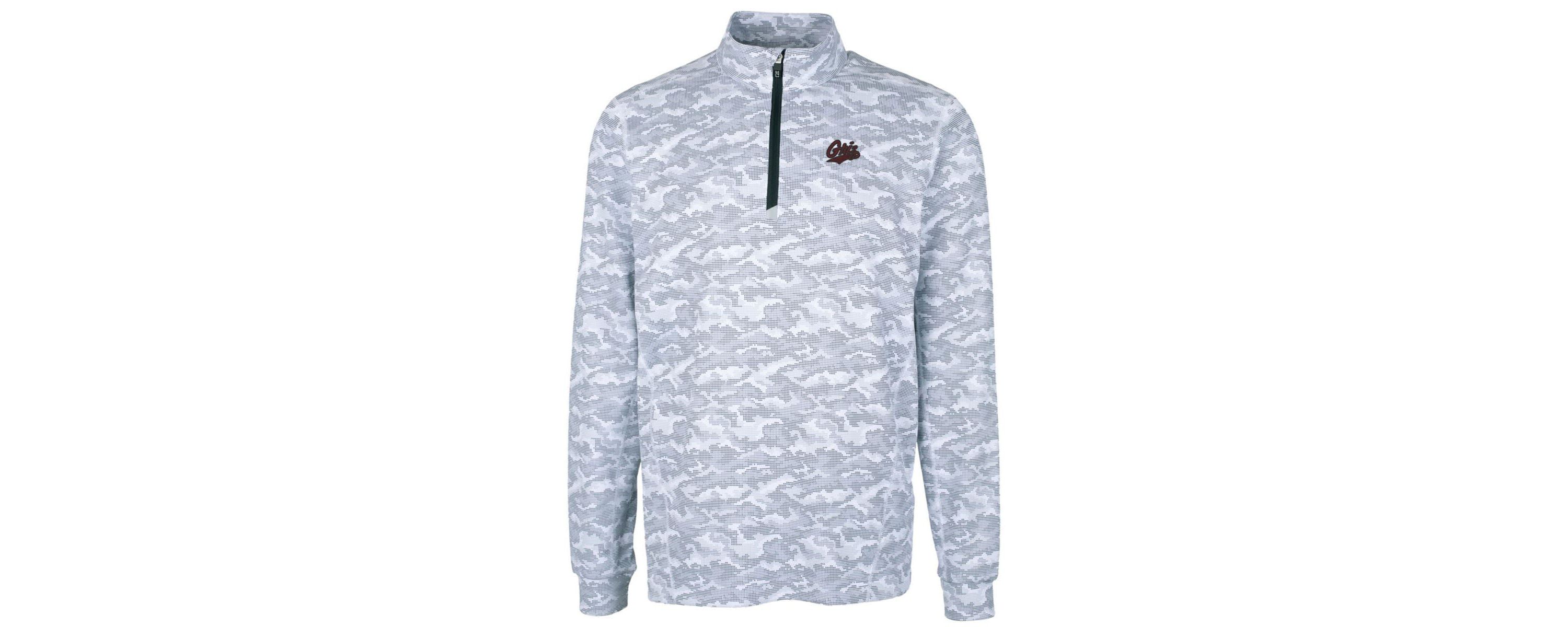 NCAA Montana Grizzlies Big & Tall Traverse Print Stretch Quarter-Zip Pullover Top
