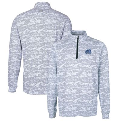 NCAA Old Dominion Monarchs Big & Tall Traverse Print Stretch Quarter-Zip Pullover Top