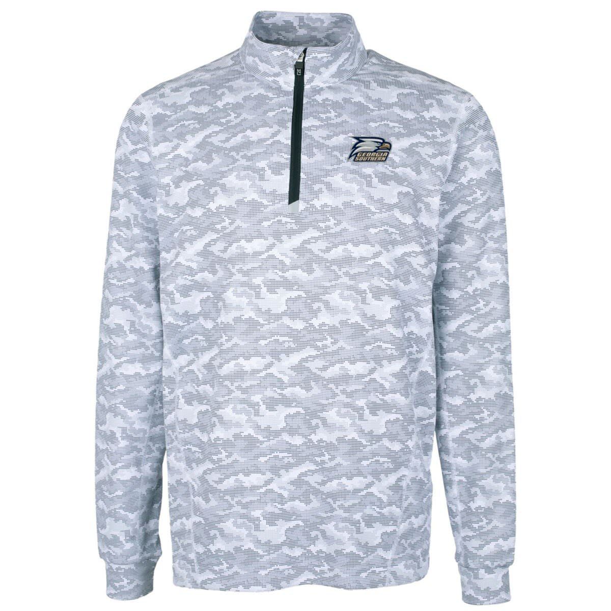 NCAA Georgia Southern Eagles Big & Tall Traverse Print Stretch Quarter-Zip Pullover Top