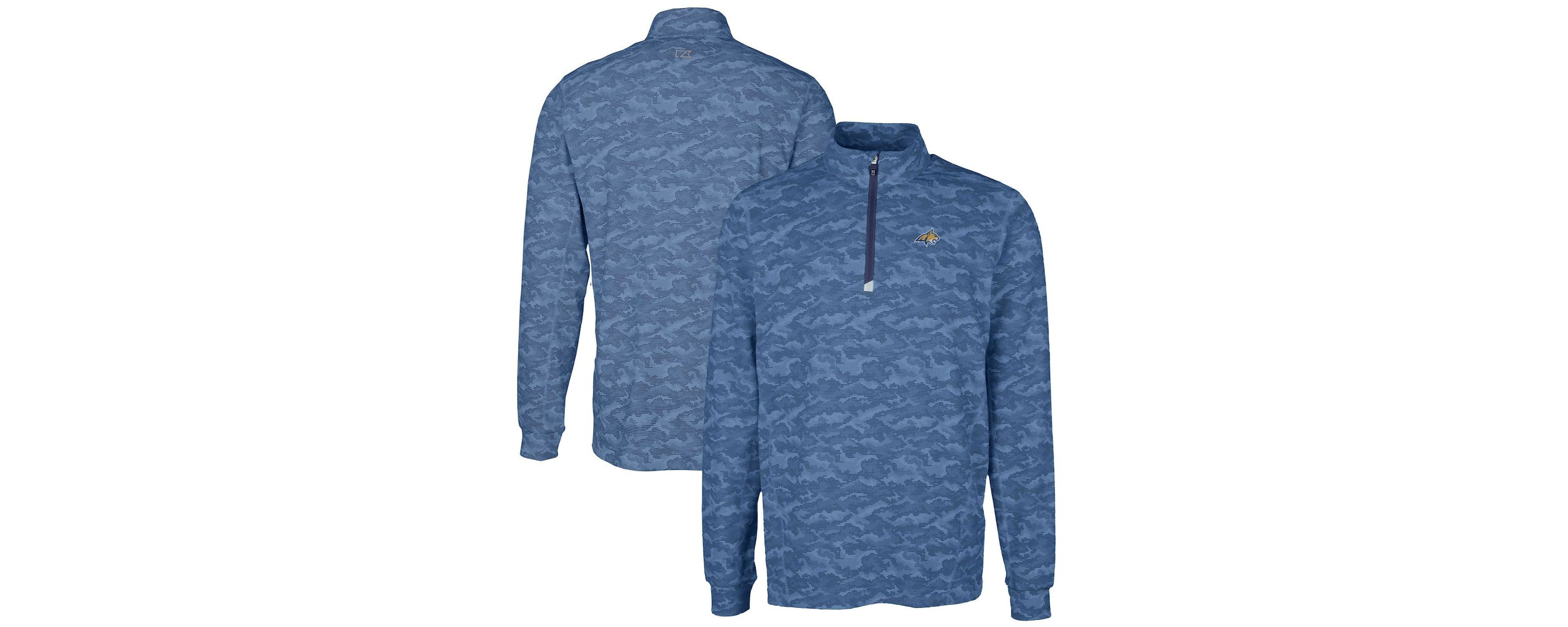 NCAA Montana State Bobcats Big & Tall Traverse Print Stretch Quarter-Zip Pullover Top
