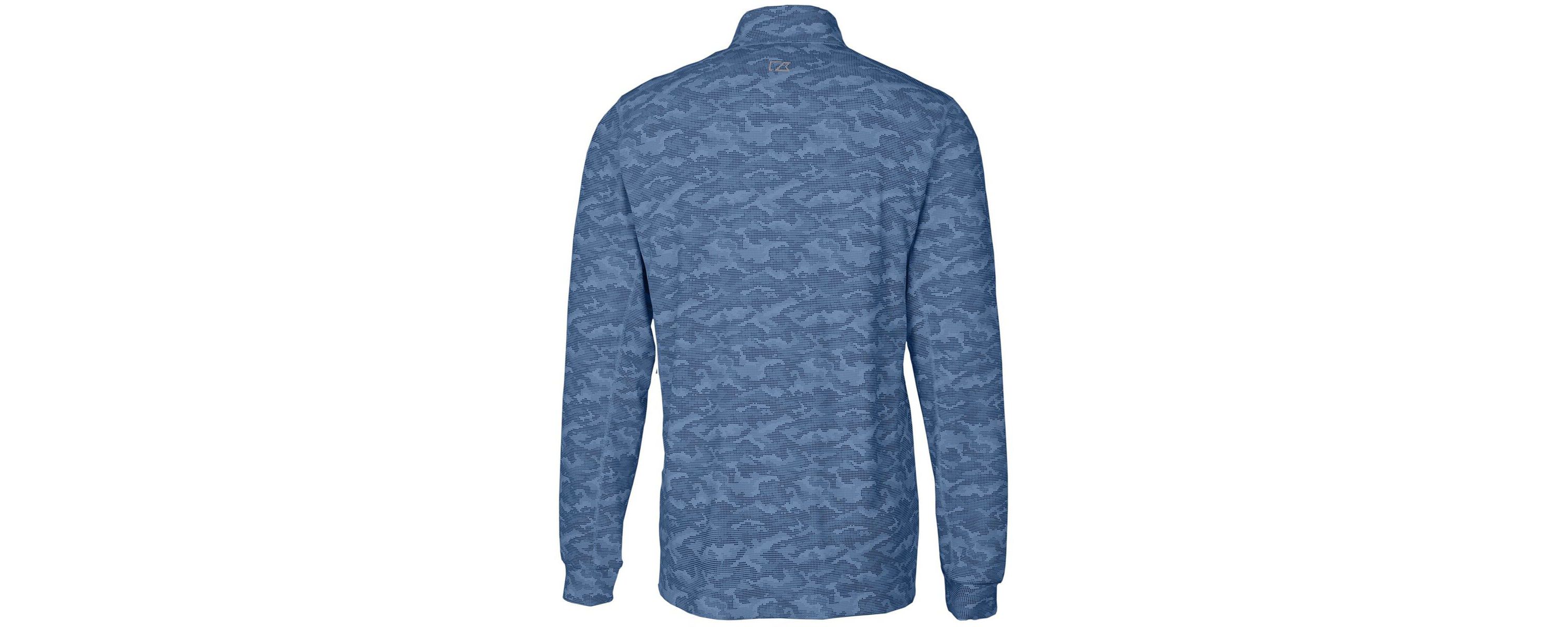 NCAA Illinois Fighting Illini Big & Tall Traverse Print Stretch Quarter-Zip Pullover Top