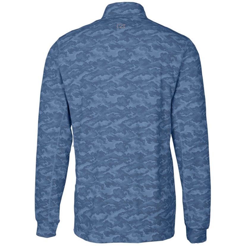 NCAA Illinois Fighting Illini Big & Tall Traverse Print Stretch Quarter-Zip Pullover Top