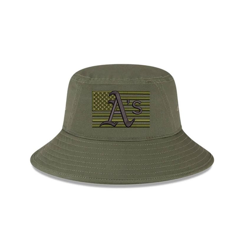 Oakland Athletics MLB Athletics 2023 Armed Forces Day Bucket Hat