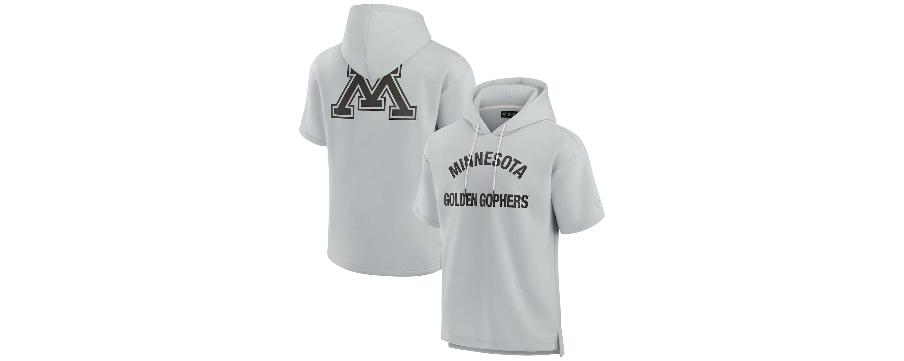 NCAA Unisex Fanatics Minnesota Golden Gophers Elements Super Soft Fleece Short Sleeve Pullover Hoodie