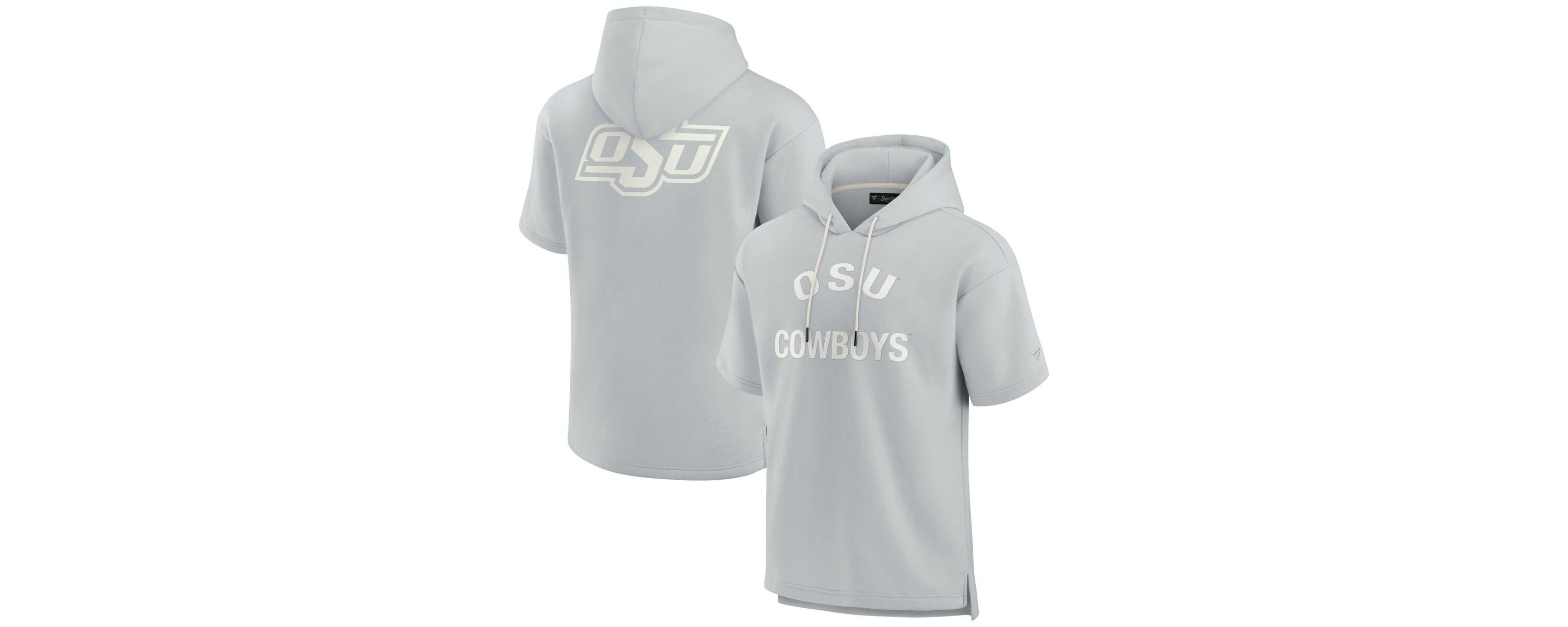 NCAA Unisex Fanatics Oklahoma State Cowboys Elements Super Soft Fleece Short Sleeve Pullover Hoodie