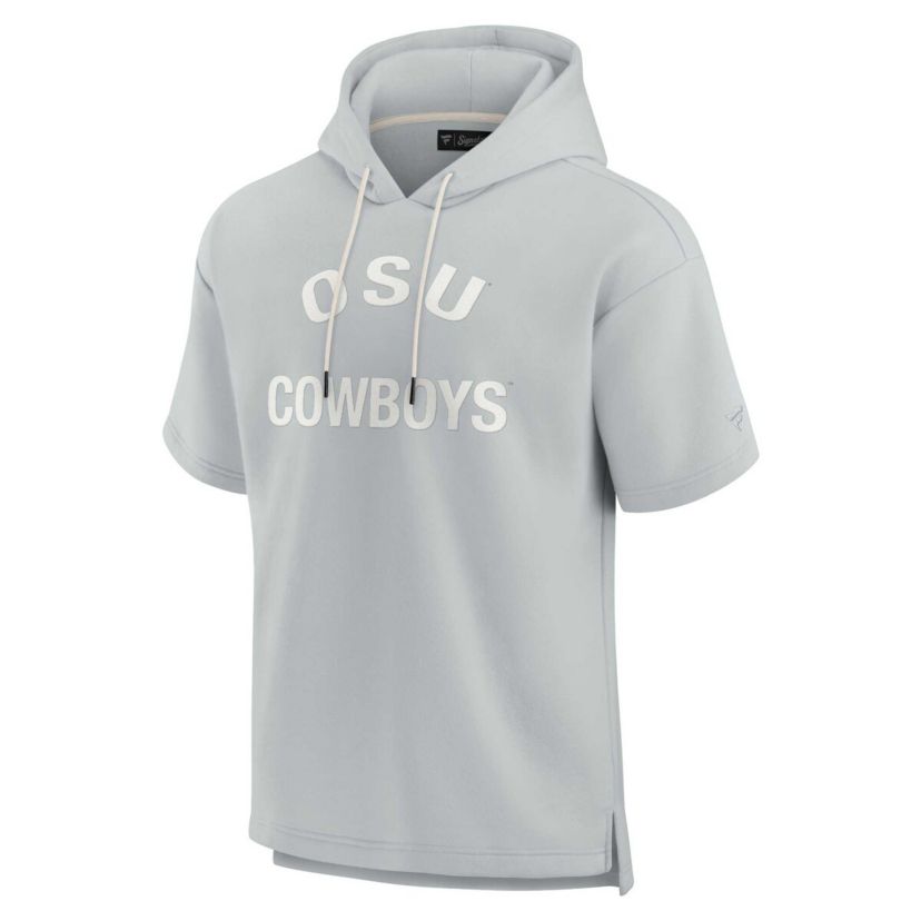 NCAA Unisex Fanatics Oklahoma State Cowboys Elements Super Soft Fleece Short Sleeve Pullover Hoodie
