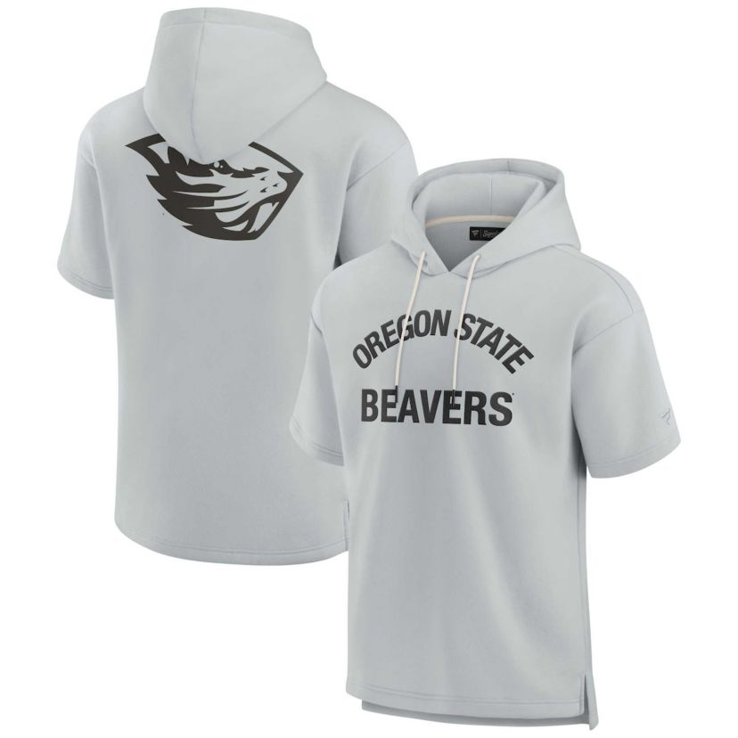 NCAA Unisex Fanatics Oregon State Beavers Elements Super Soft Fleece Short Sleeve Pullover Hoodie