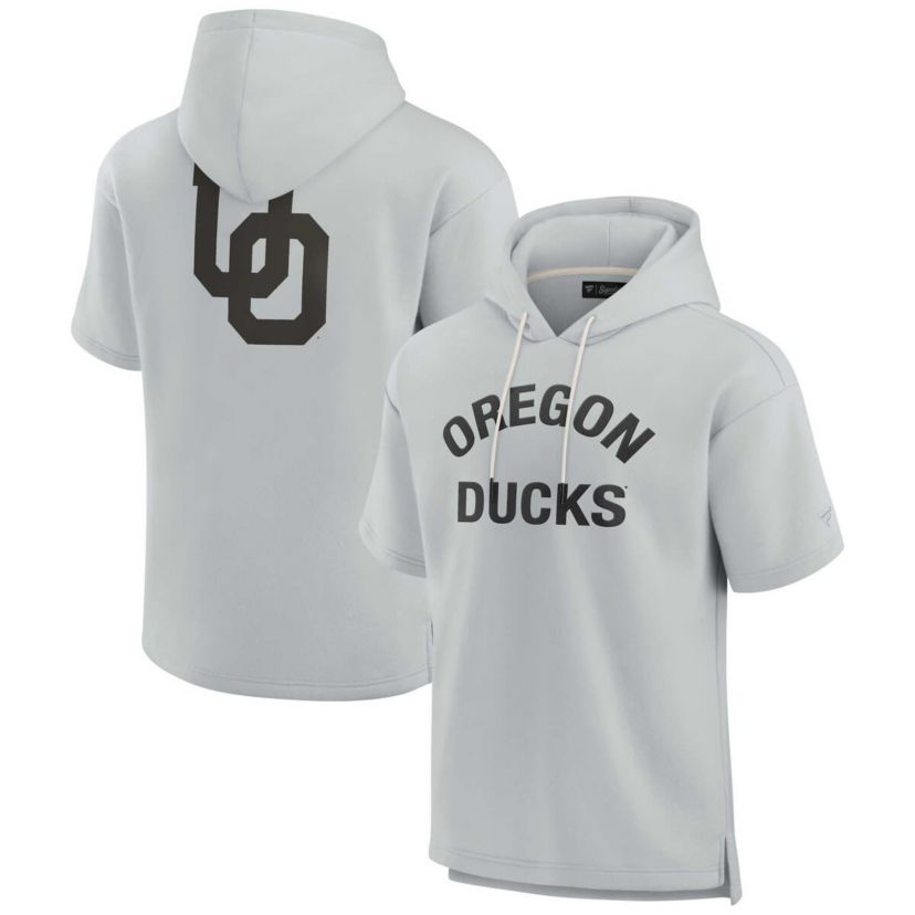 NCAA Unisex Fanatics Oregon Ducks Elements Super Soft Fleece Short Sleeve Pullover Hoodie