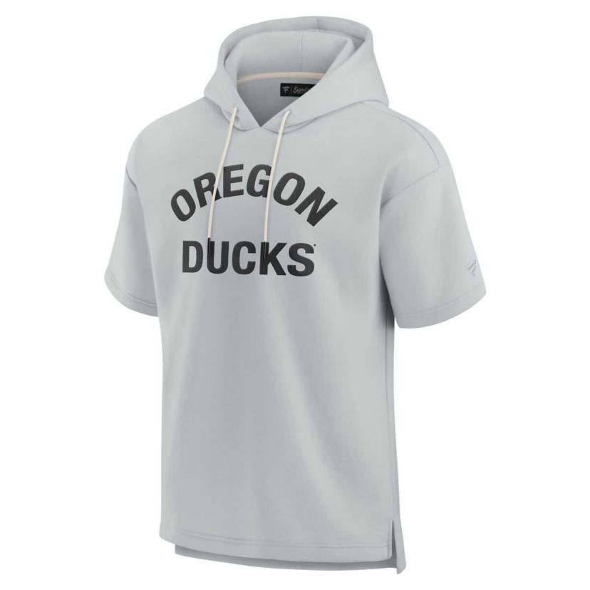 NCAA Unisex Fanatics Oregon Ducks Elements Super Soft Fleece Short Sleeve Pullover Hoodie