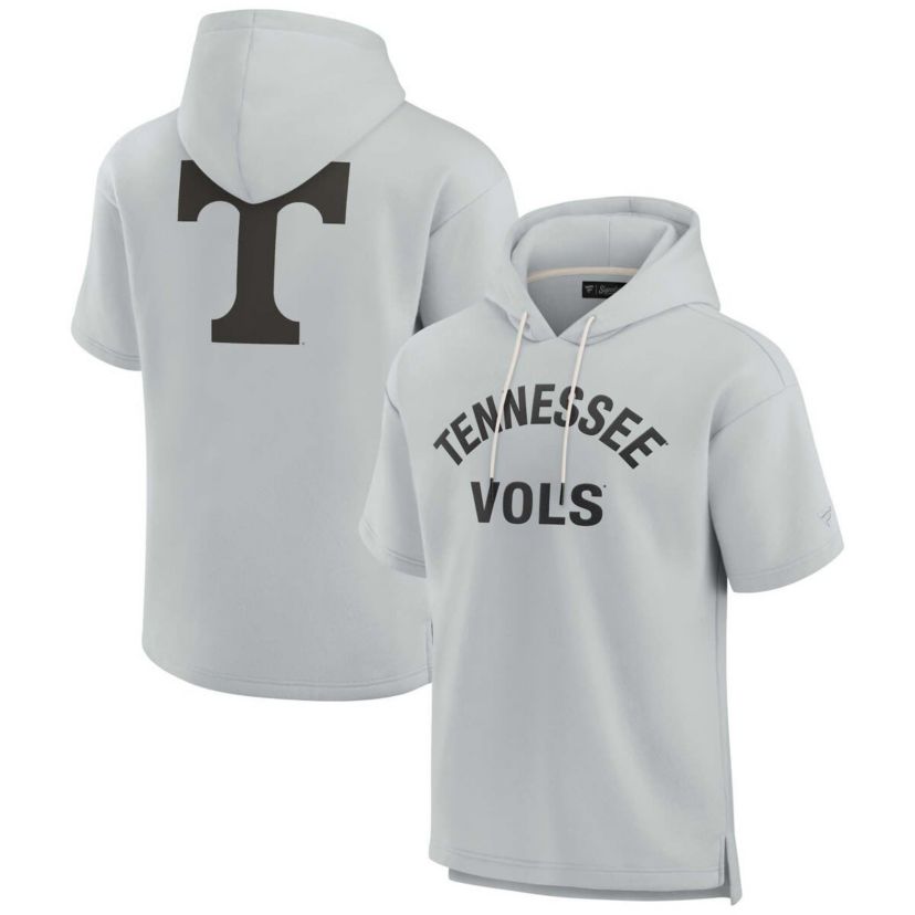 NCAA Unisex Fanatics Tennessee Volunteers Elements Super Soft Fleece Short Sleeve Pullover Hoodie