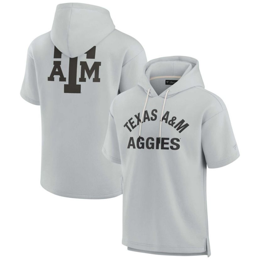 NCAA Unisex Fanatics Texas A&M Aggies Elements Super Soft Fleece Short Sleeve Pullover Hoodie