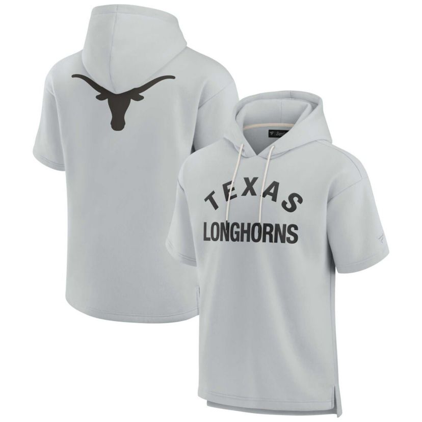 NCAA Unisex Fanatics Texas Longhorns Elements Super Soft Fleece Short Sleeve Pullover Hoodie