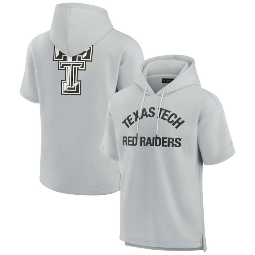 Texas Tech Red Raiders NCAA Unisex Fanatics Texas Tech Raiders Elements Super Soft Fleece Short Sleeve Pullover Hoodie