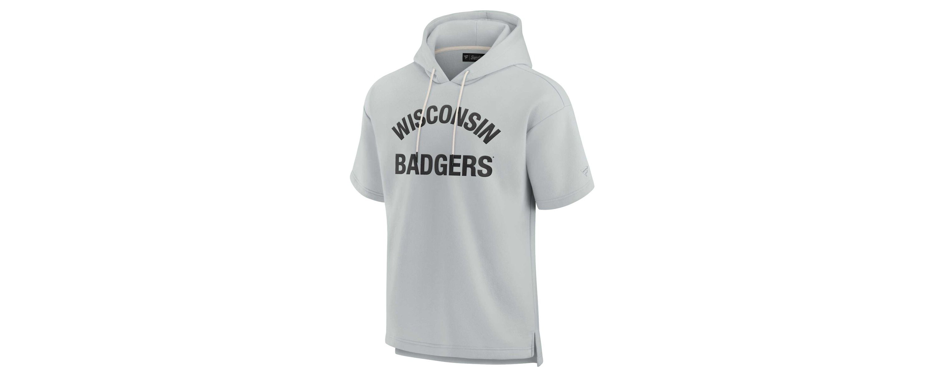 NCAA Unisex Fanatics Wisconsin Badgers Elements Super Soft Fleece Short Sleeve Pullover Hoodie