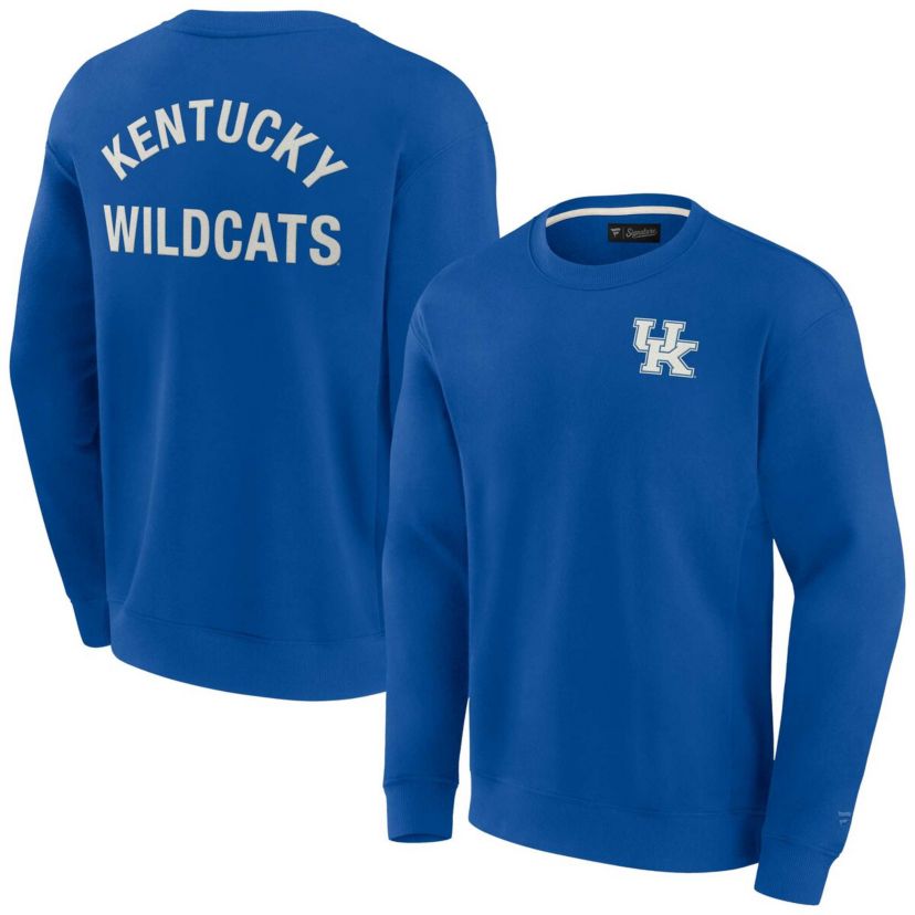 NCAA Unisex Fanatics Kentucky Wildcats Super Soft Pullover Crew Sweatshirt