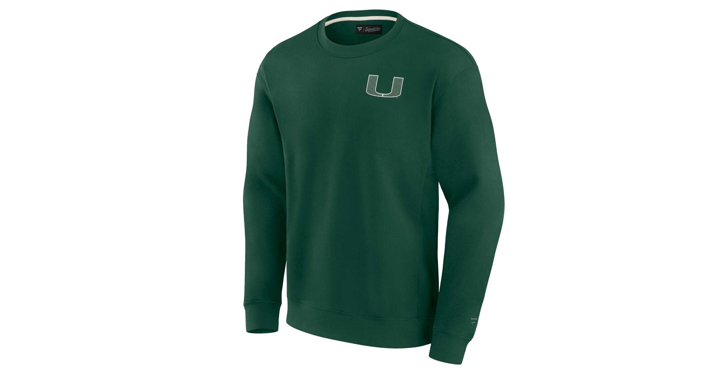 Miami (FL) Hurricanes NCAA Unisex Fanatics Miami Hurricanes Super Soft Pullover Crew Sweatshirt