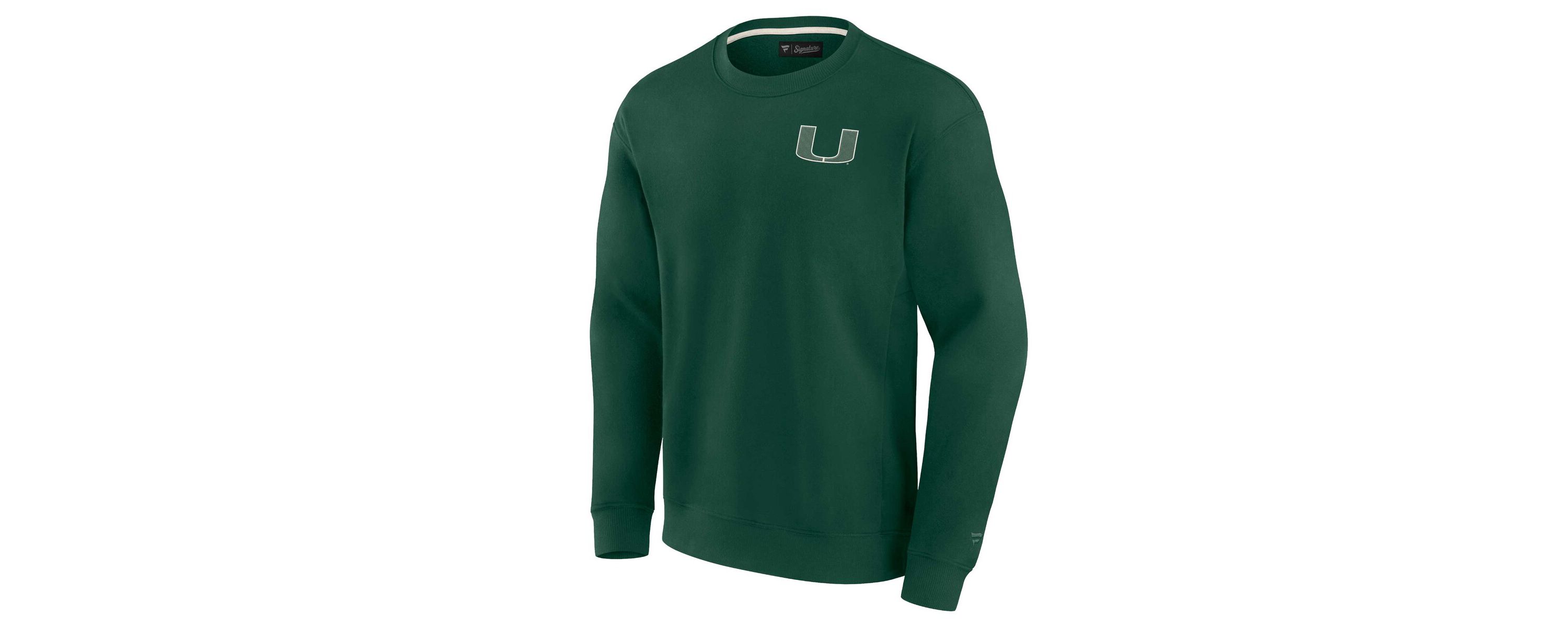 Miami (FL) Hurricanes NCAA Unisex Fanatics Miami Hurricanes Super Soft Pullover Crew Sweatshirt