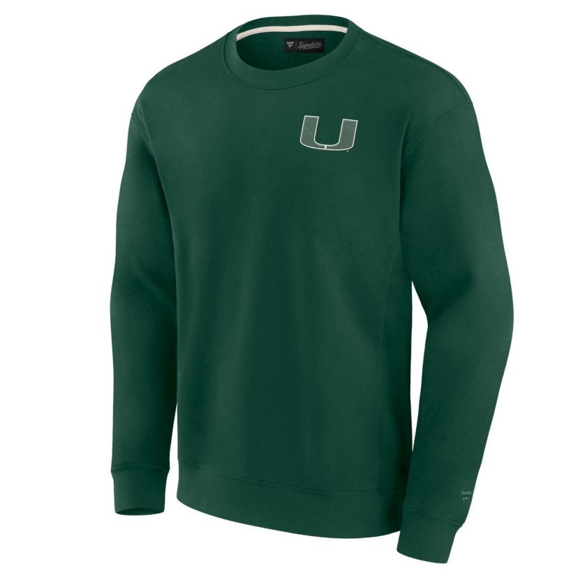 Miami (FL) Hurricanes NCAA Unisex Fanatics Miami Hurricanes Super Soft Pullover Crew Sweatshirt