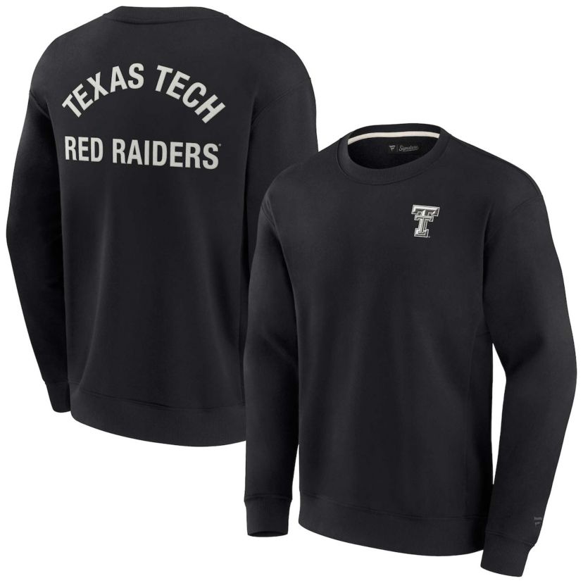 Texas Tech Red Raiders NCAA Unisex Fanatics Texas Tech Raiders Super Soft Pullover Crew Sweatshirt
