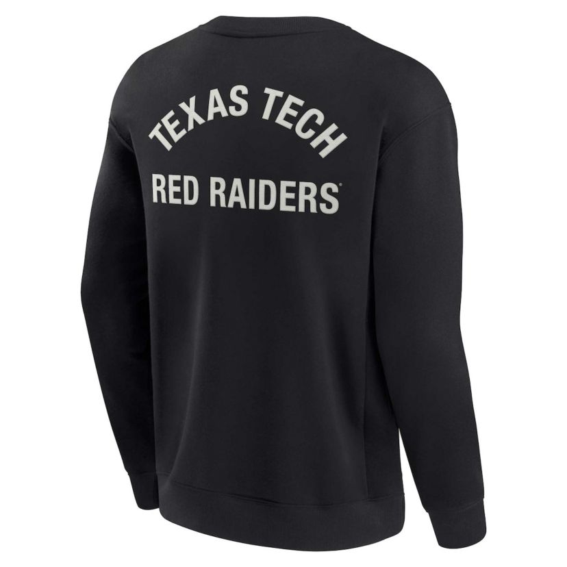 Texas Tech Red Raiders NCAA Unisex Fanatics Texas Tech Raiders Super Soft Pullover Crew Sweatshirt