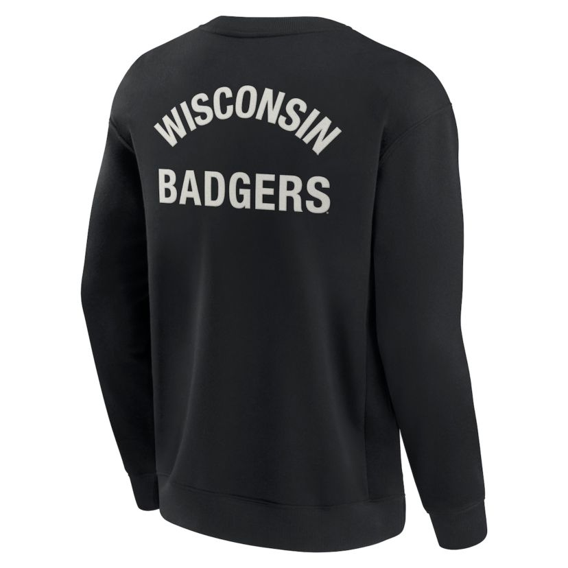 NCAA Unisex Fanatics Wisconsin Badgers Super Soft Pullover Crew Sweatshirt