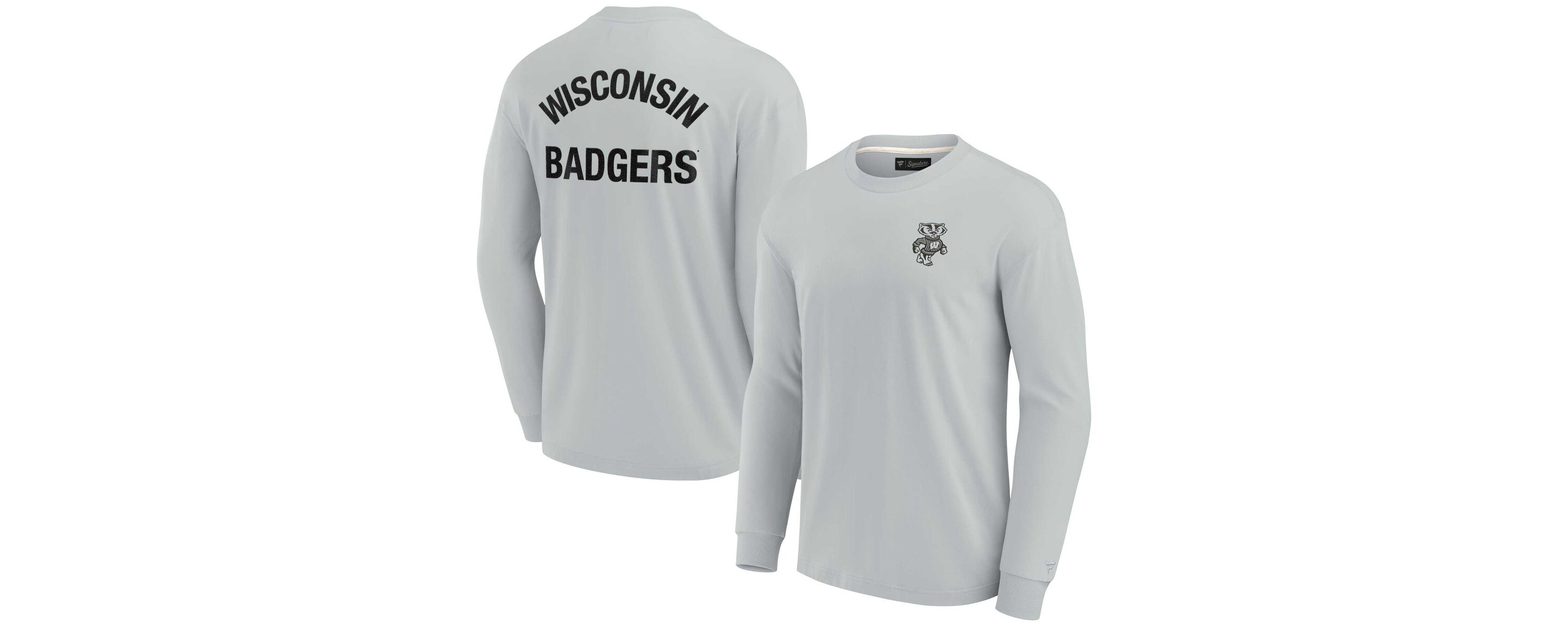 NCAA Unisex Fanatics Wisconsin Badgers Elements Super Soft Long Sleeve T-Shirt