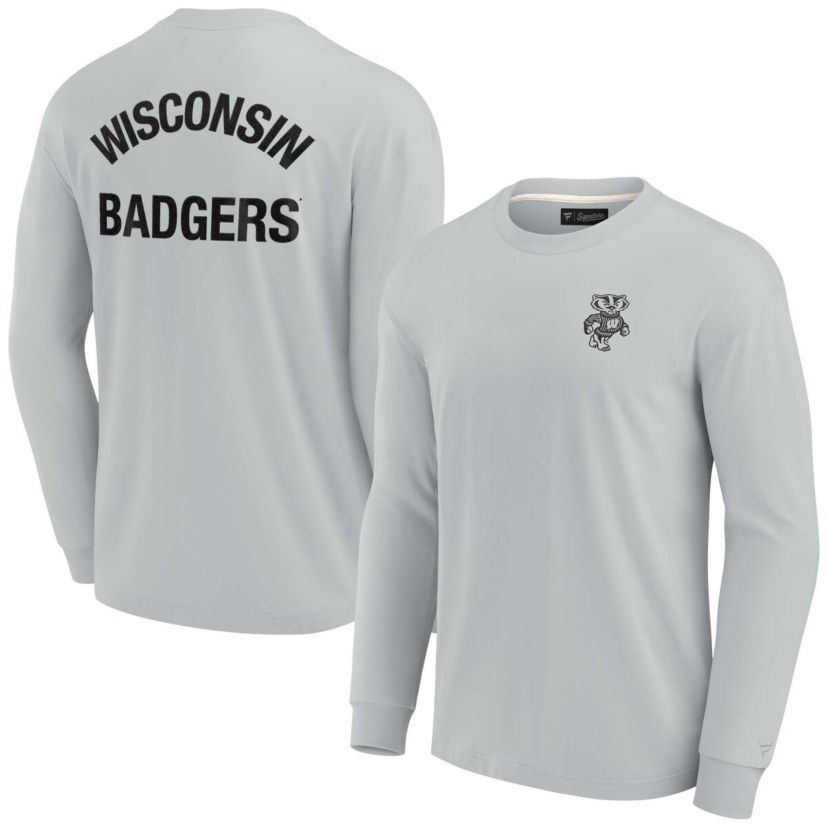 NCAA Unisex Fanatics Wisconsin Badgers Elements Super Soft Long Sleeve T-Shirt