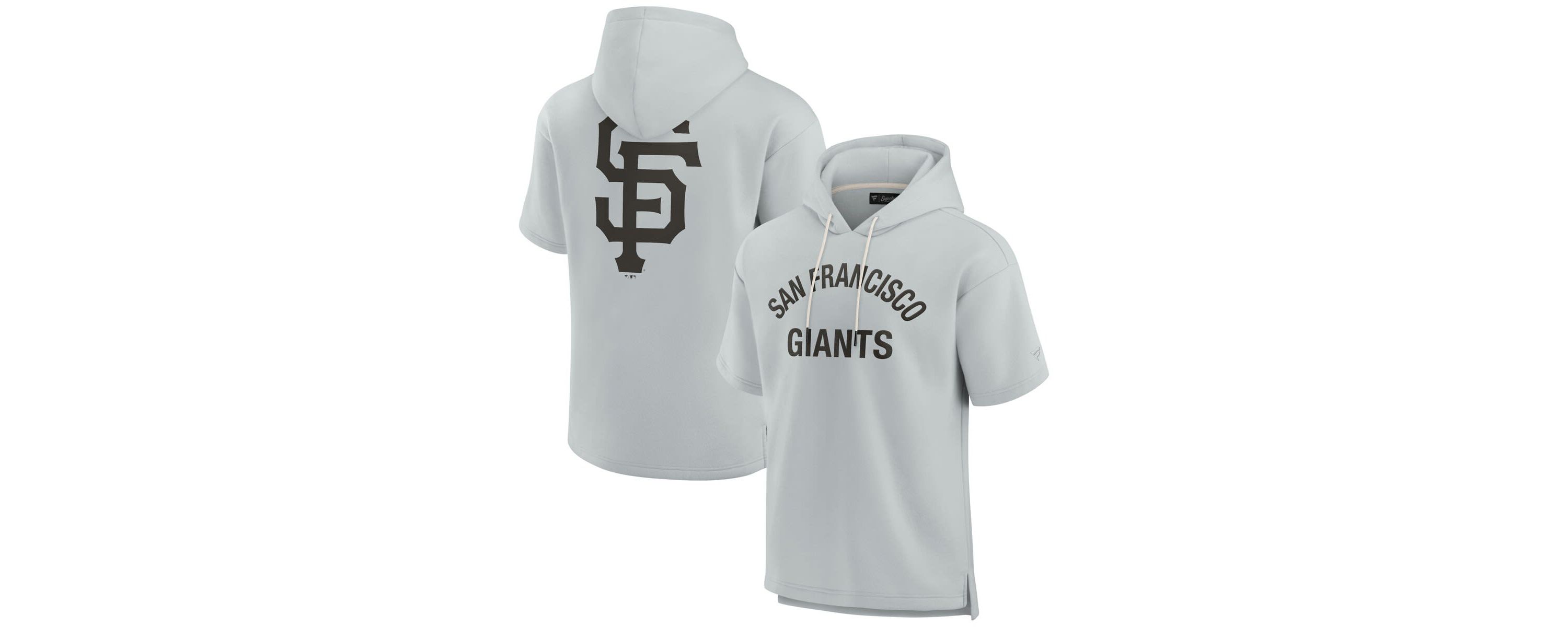 MLB Unisex Fanatics San Francisco Giants Elements Super Soft Fleece Short Sleeve Pullover Hoodie