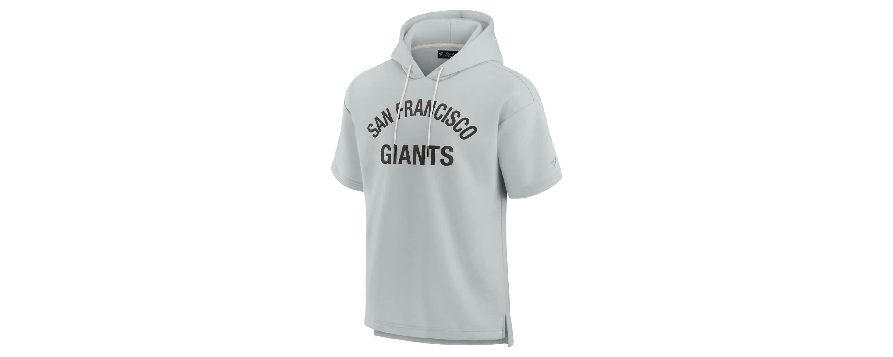 MLB Unisex Fanatics San Francisco Giants Elements Super Soft Fleece Short Sleeve Pullover Hoodie