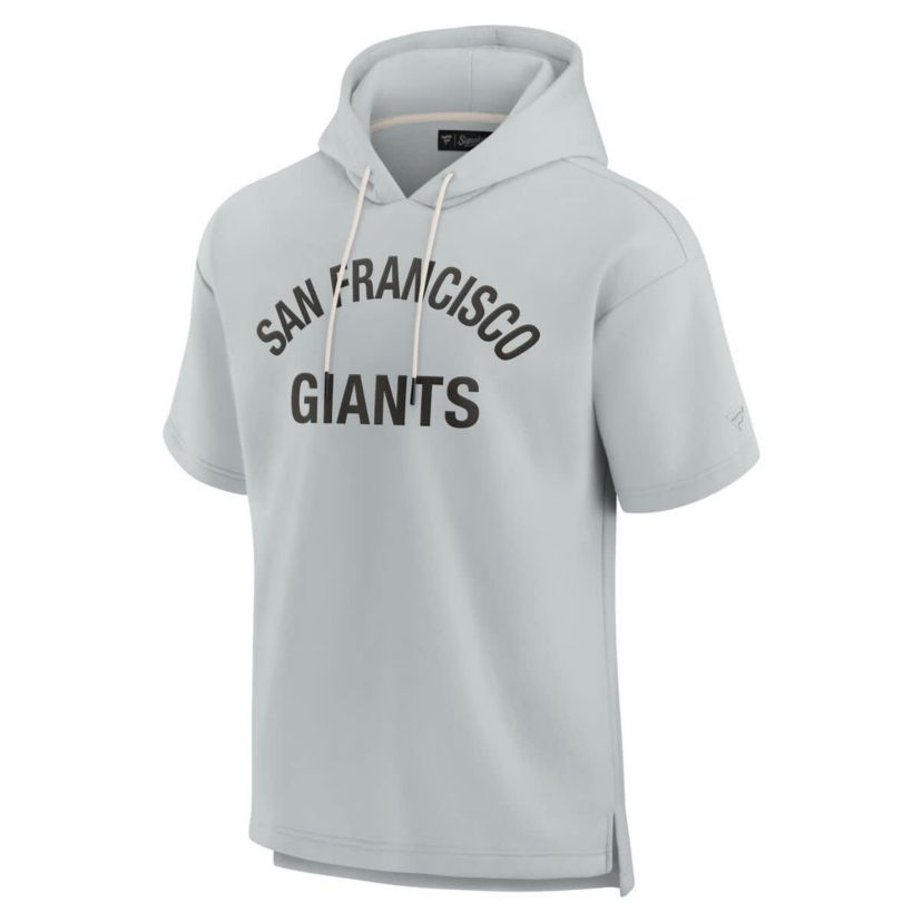 MLB Unisex Fanatics San Francisco Giants Elements Super Soft Fleece Short Sleeve Pullover Hoodie