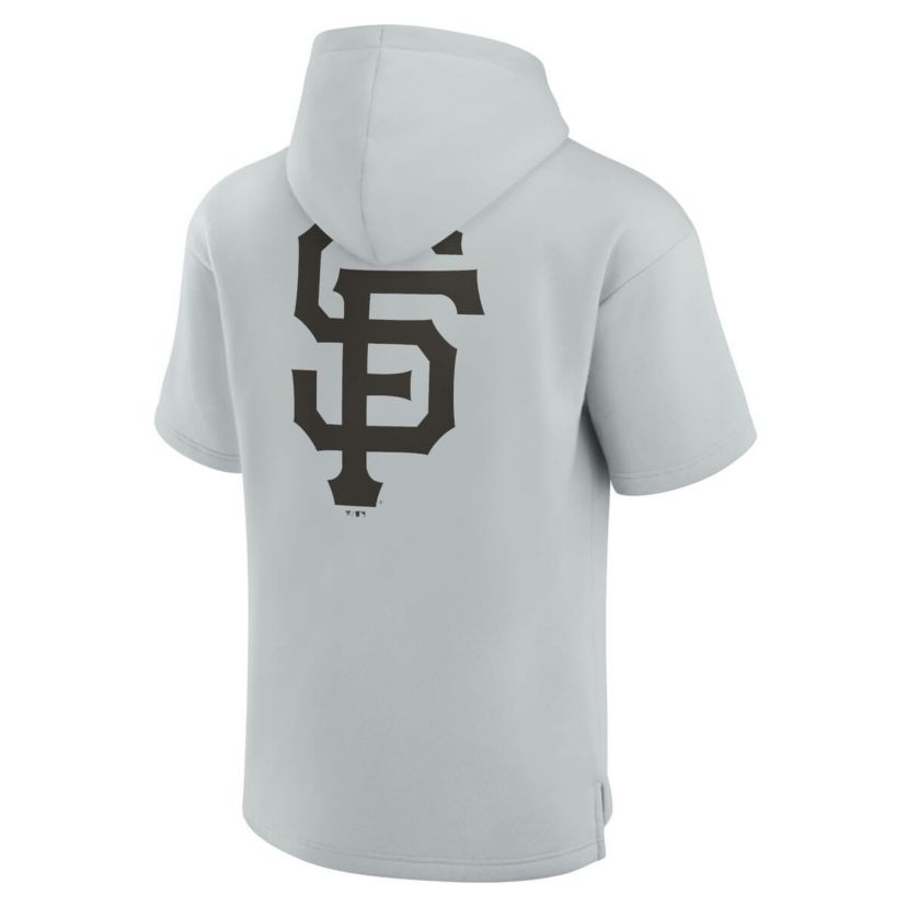 MLB Unisex Fanatics San Francisco Giants Elements Super Soft Fleece Short Sleeve Pullover Hoodie