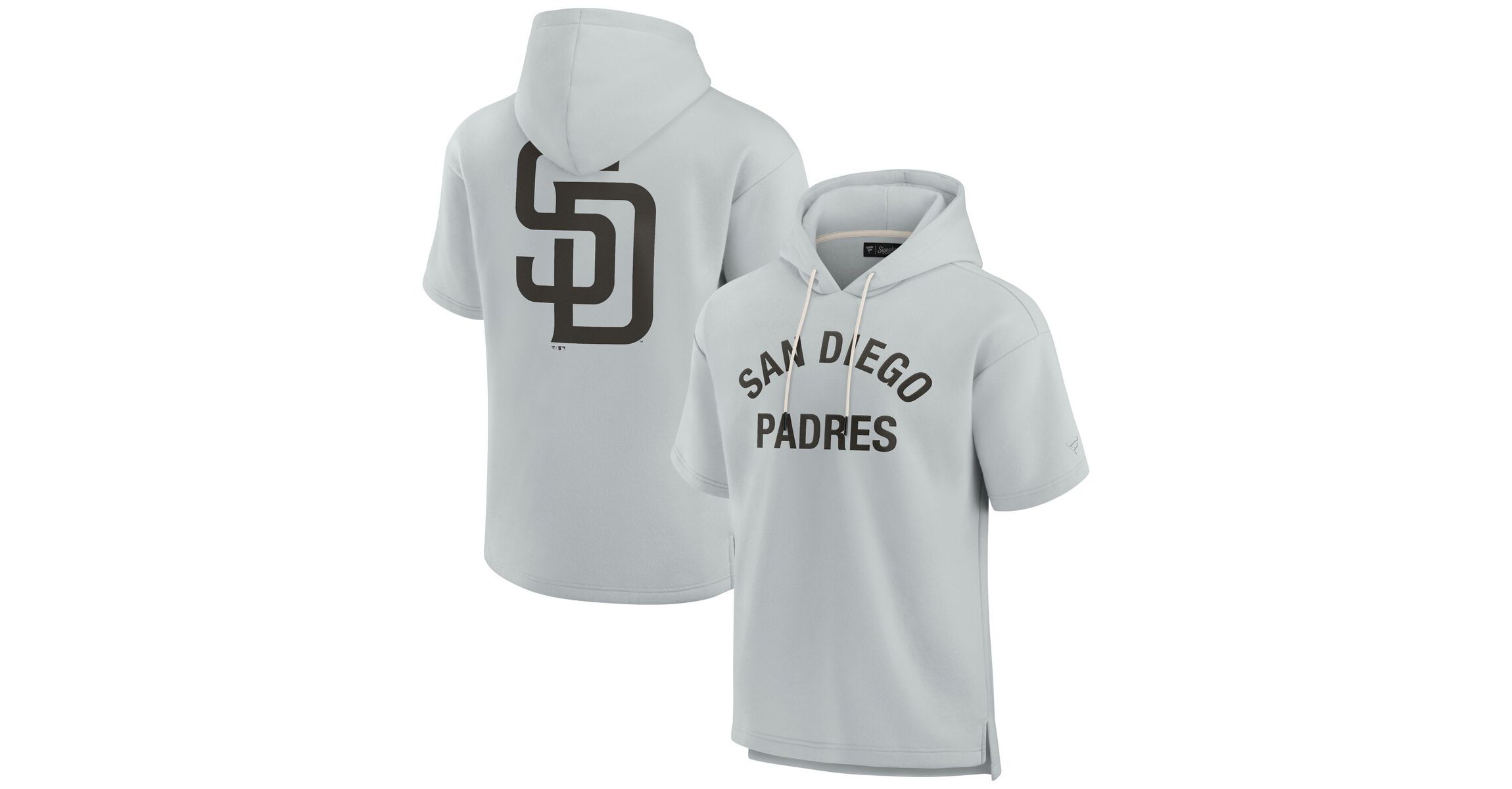 MLB Unisex Fanatics San Diego Padres Elements Super Soft Fleece Short Sleeve Pullover Hoodie