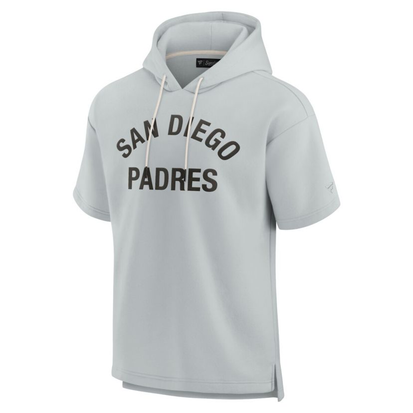 MLB Unisex Fanatics San Diego Padres Elements Super Soft Fleece Short Sleeve Pullover Hoodie