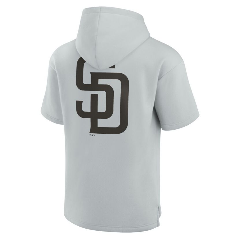 MLB Unisex Fanatics San Diego Padres Elements Super Soft Fleece Short Sleeve Pullover Hoodie