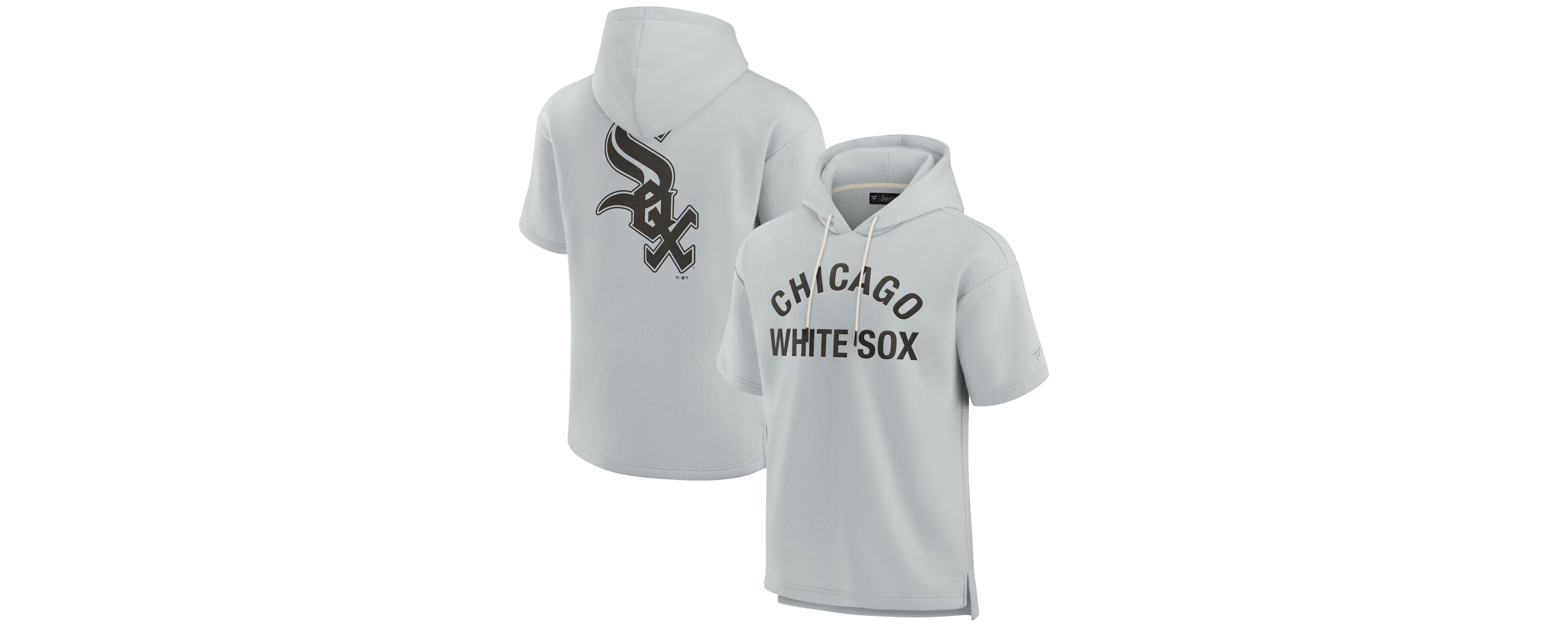 Chicago White Sox MLB Unisex Fanatics Chicago Sox Elements Super Soft Fleece Short Sleeve Pullover Hoodie