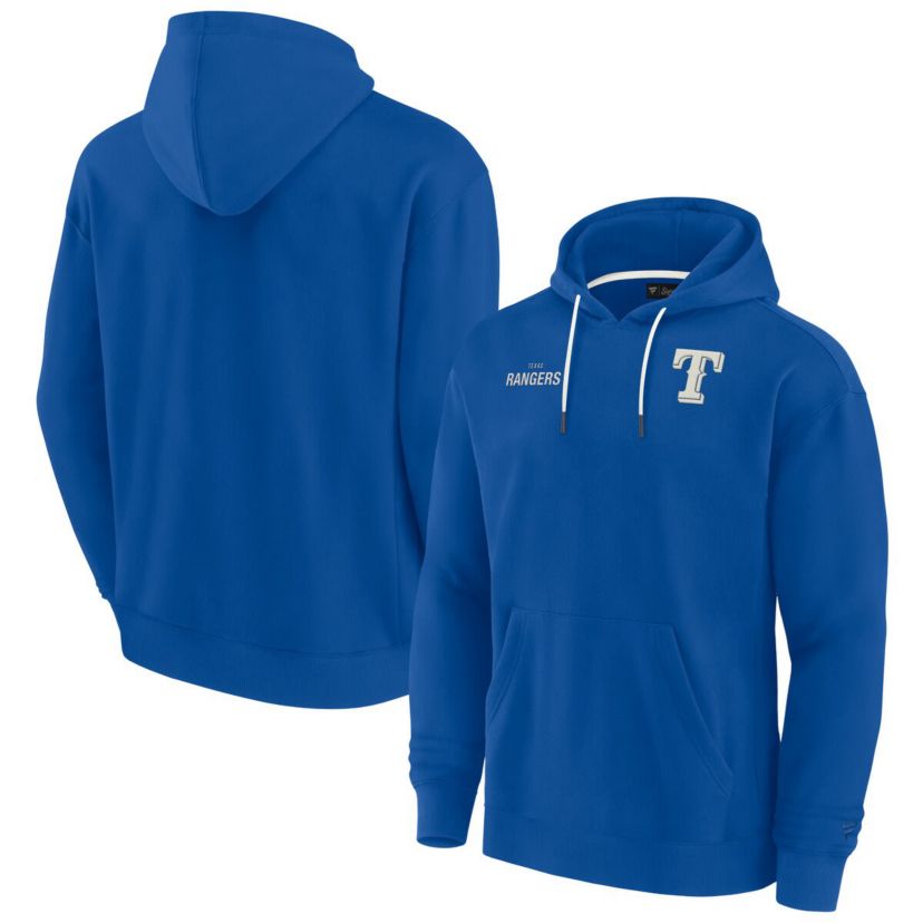 MLB Unisex Fanatics Texas Rangers Elements Super Soft Fleece Pullover Hoodie
