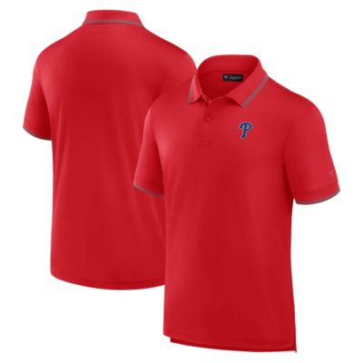 Men's MLB Fanatics Philadelphia Phillies Front Office Pique Polo, Red, Small