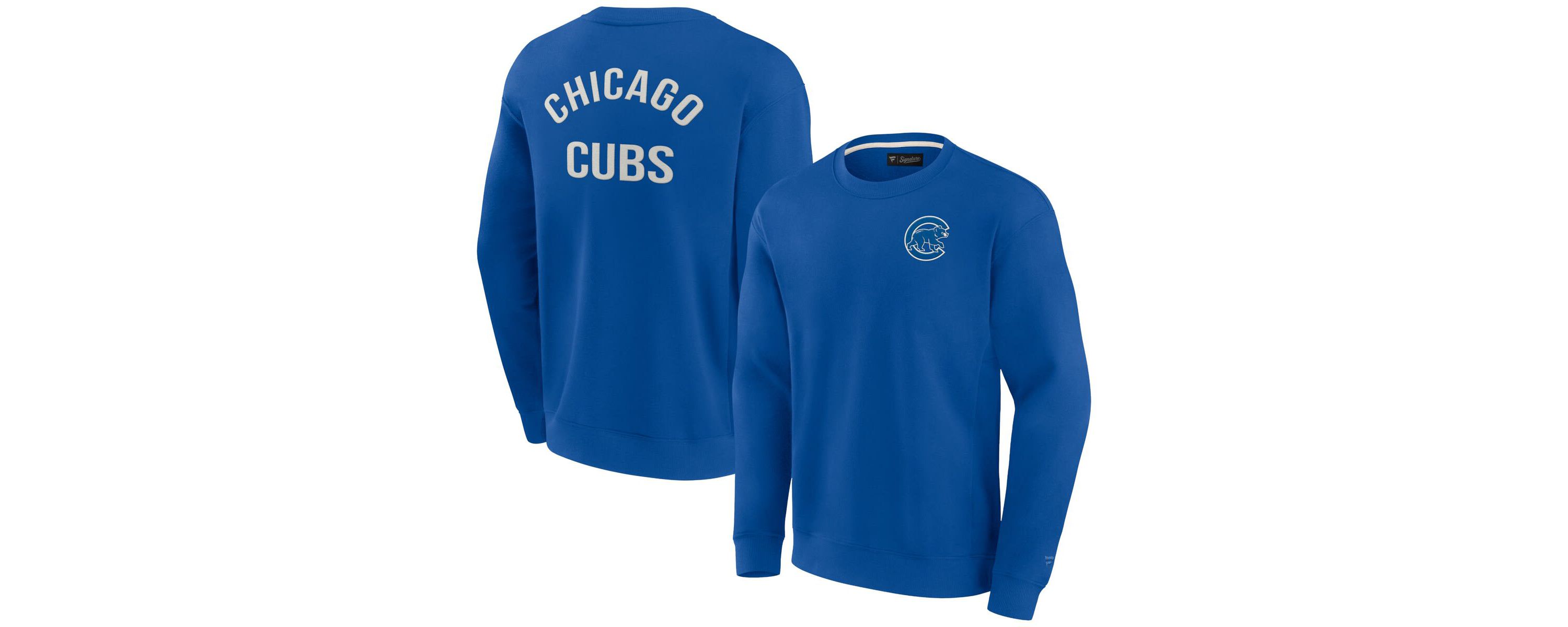 MLB Unisex Fanatics Chicago Cubs Super Soft Pullover Crew Sweatshirt