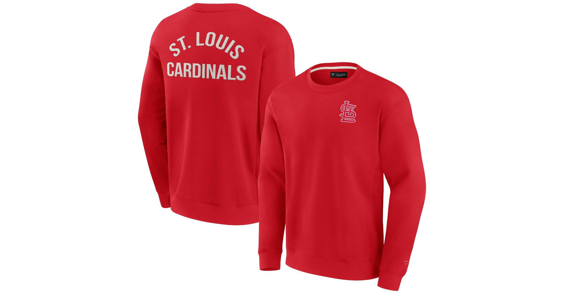 MLB Unisex Fanatics St. Louis Cardinals Super Soft Pullover Crew Sweatshirt