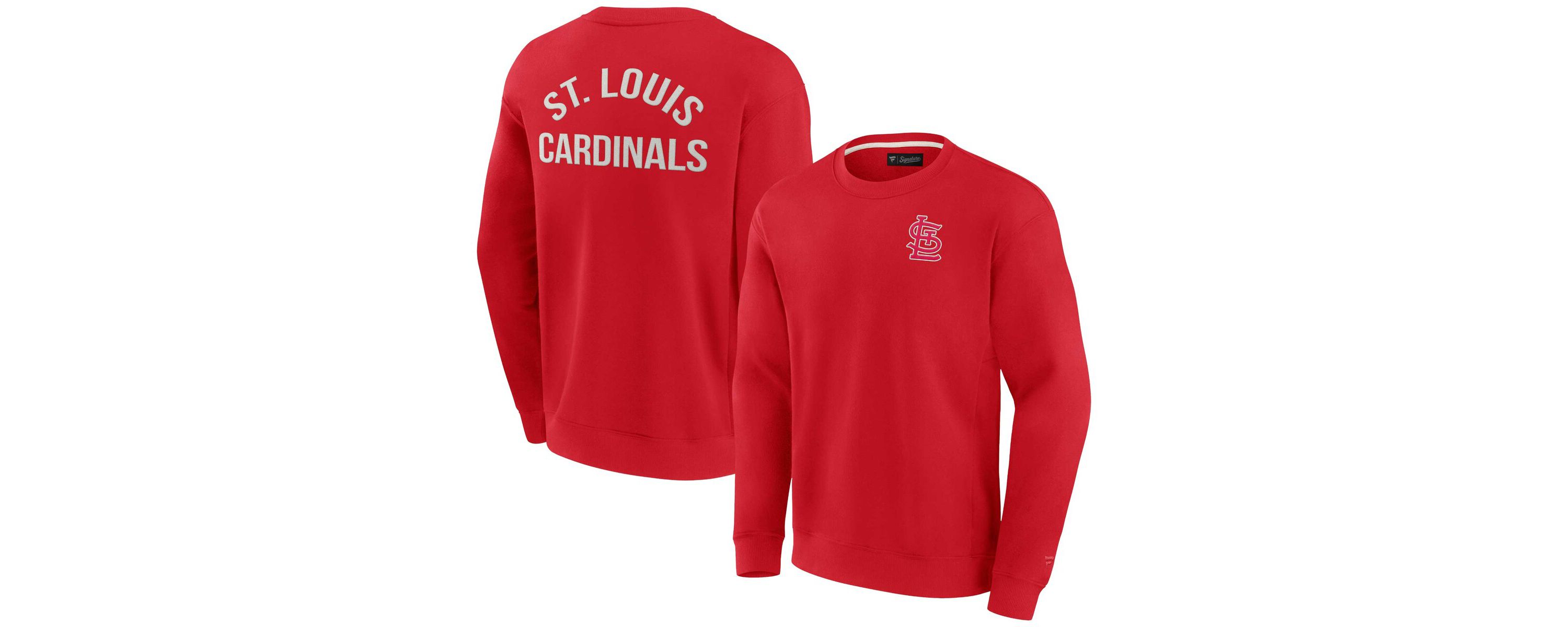 MLB Unisex Fanatics St. Louis Cardinals Super Soft Pullover Crew Sweatshirt