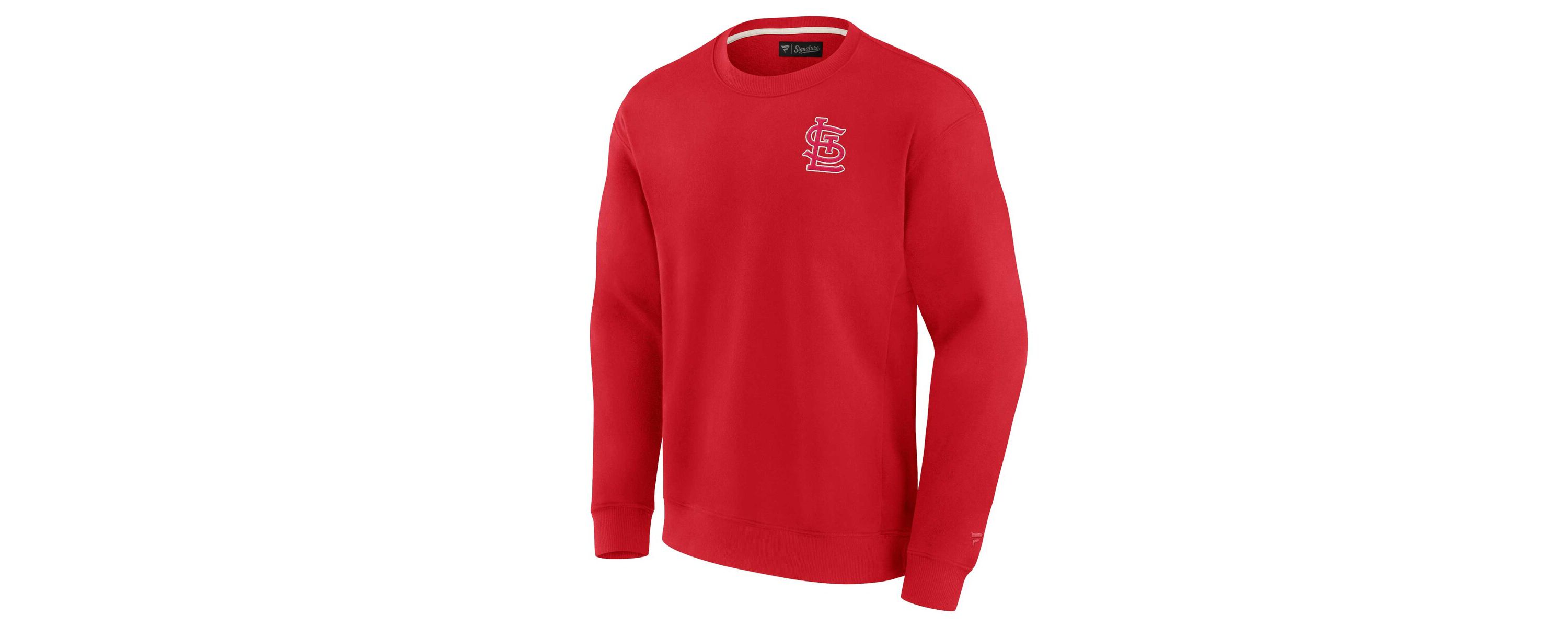 MLB Unisex Fanatics St. Louis Cardinals Super Soft Pullover Crew Sweatshirt