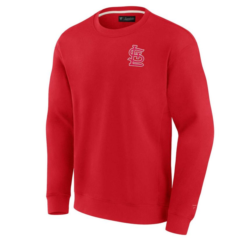 MLB Unisex Fanatics St. Louis Cardinals Super Soft Pullover Crew Sweatshirt