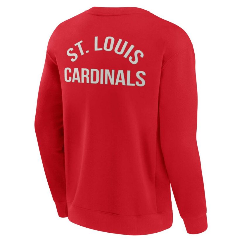 MLB Unisex Fanatics St. Louis Cardinals Super Soft Pullover Crew Sweatshirt