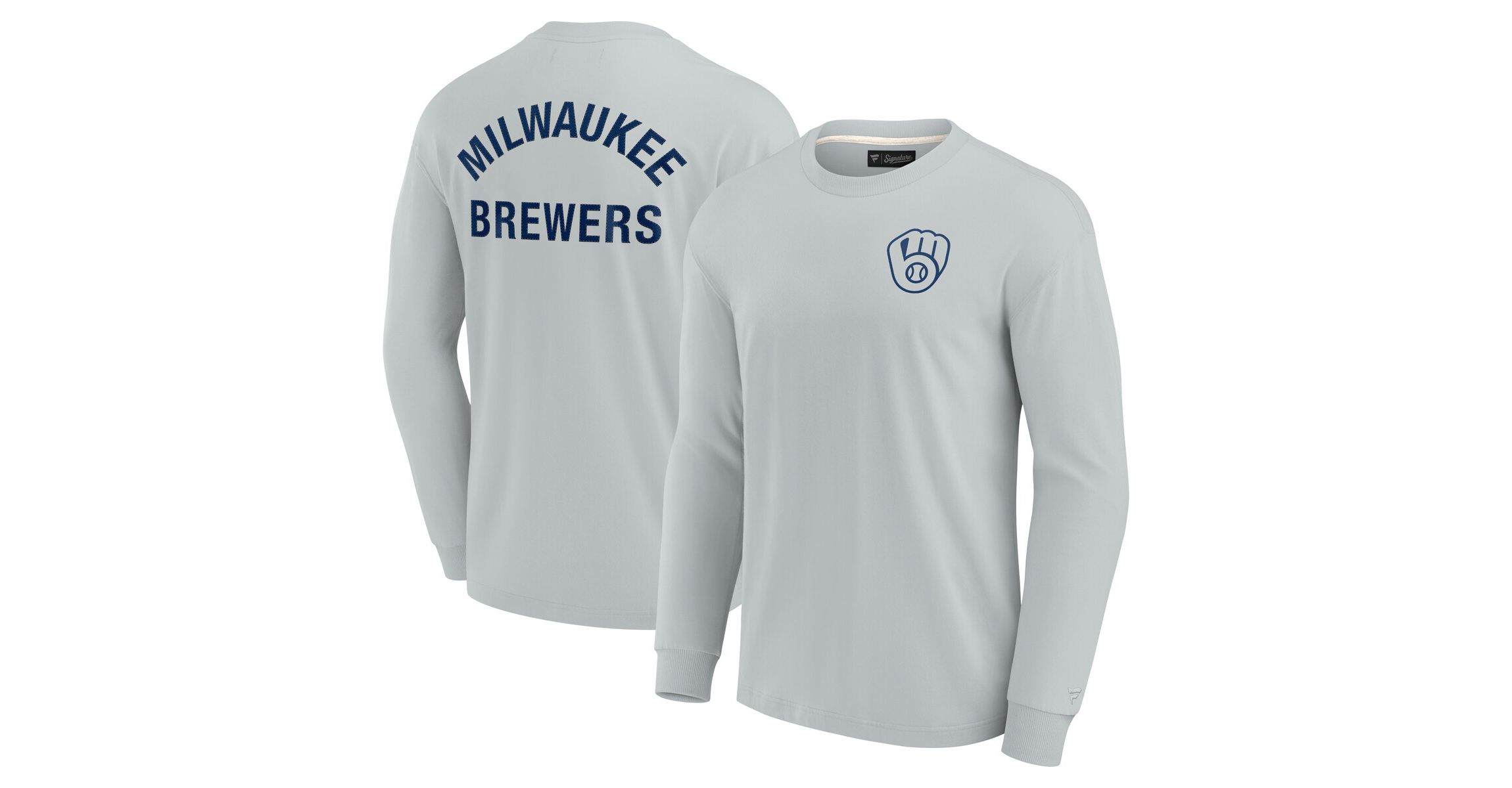 MLB Unisex Fanatics Milwaukee Brewers Elements Super Soft Long Sleeve T-Shirt