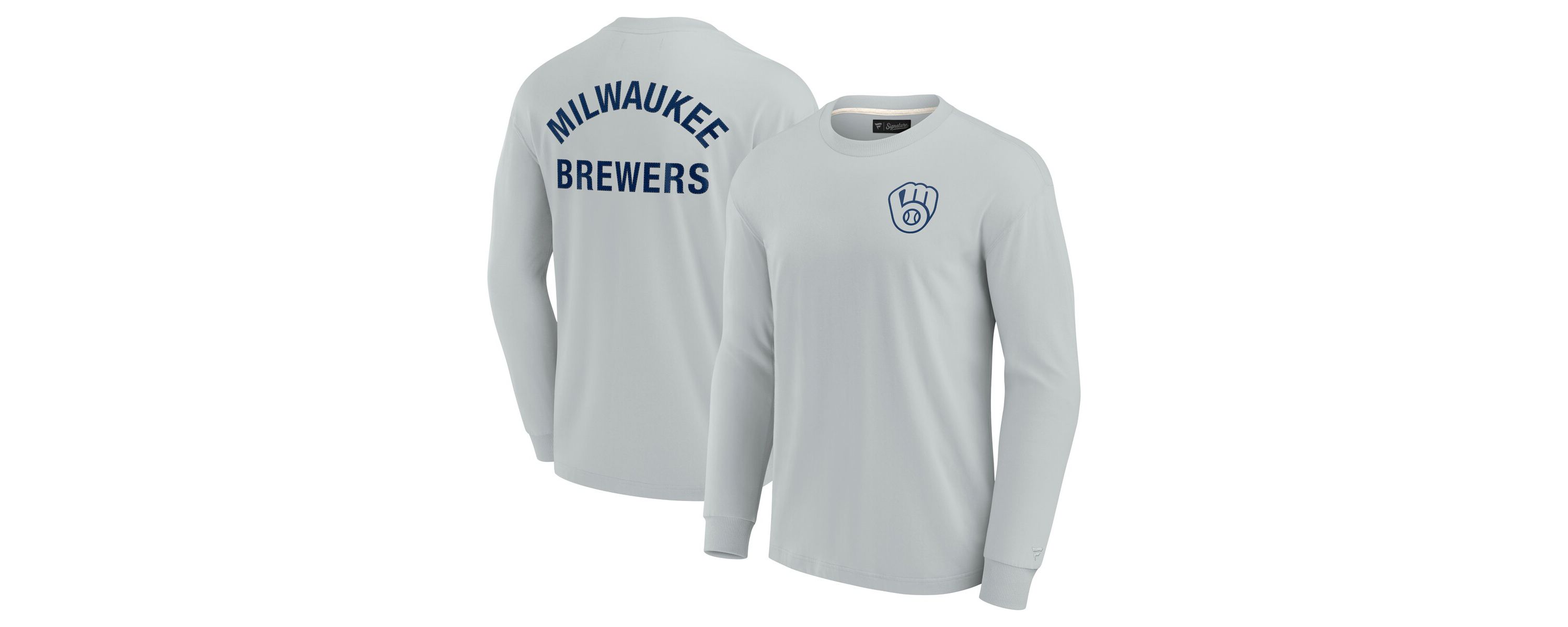 MLB Unisex Fanatics Milwaukee Brewers Elements Super Soft Long Sleeve T-Shirt
