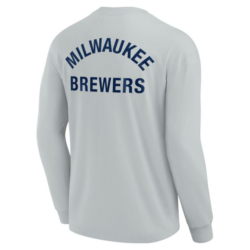 MLB Unisex Fanatics Milwaukee Brewers Elements Super Soft Long Sleeve T-Shirt