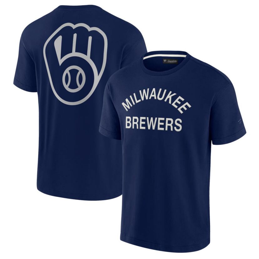 MLB Unisex Fanatics Milwaukee Brewers Elements Super Soft Short Sleeve T-Shirt