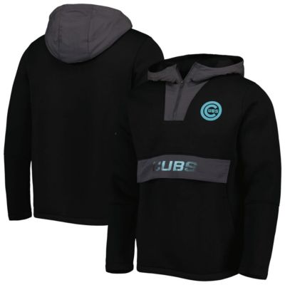Levelwear Men's MLB Chicago Cubs Ruckus Quarter-Zip Hoodie, Black, Small -  0826394895981