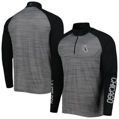Levelwear Men's Chicago White Sox MLB Chicago Sox Vandal Raglan Quarter-Zip Top, Gray, Small -  0826394895288