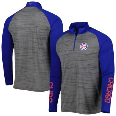 Levelwear Men's MLB Chicago Cubs Vandal Raglan Quarter-Zip Top, Gray, Small -  0826394895233
